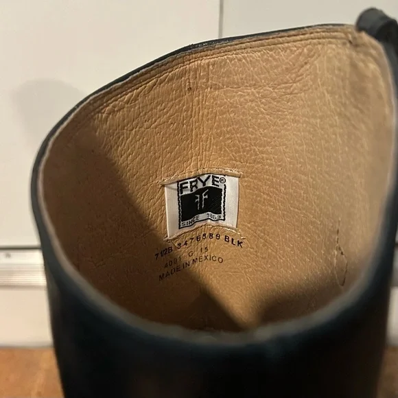 Frye Lindsay Plate Boot in Black Leather - Picture 4 of 14